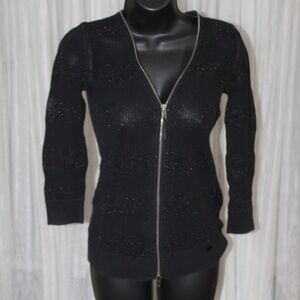 A/X‎ Armani Exchange Open Knit Full Zip Sweater.  Sz. S